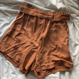 Zara paper bag style high waisted short
